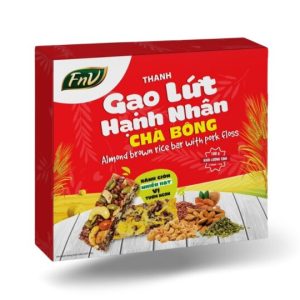 Thanh gạo lứt hạnh nhân chà bông hộp 12 thanh