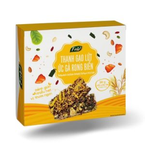 Thanh gạo lứt ức gà rong biển FnV hộp 12 thanh