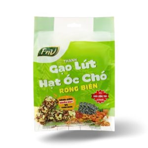Thanh gạo lứt hạt óc chó rong biển bịch 10 thanh